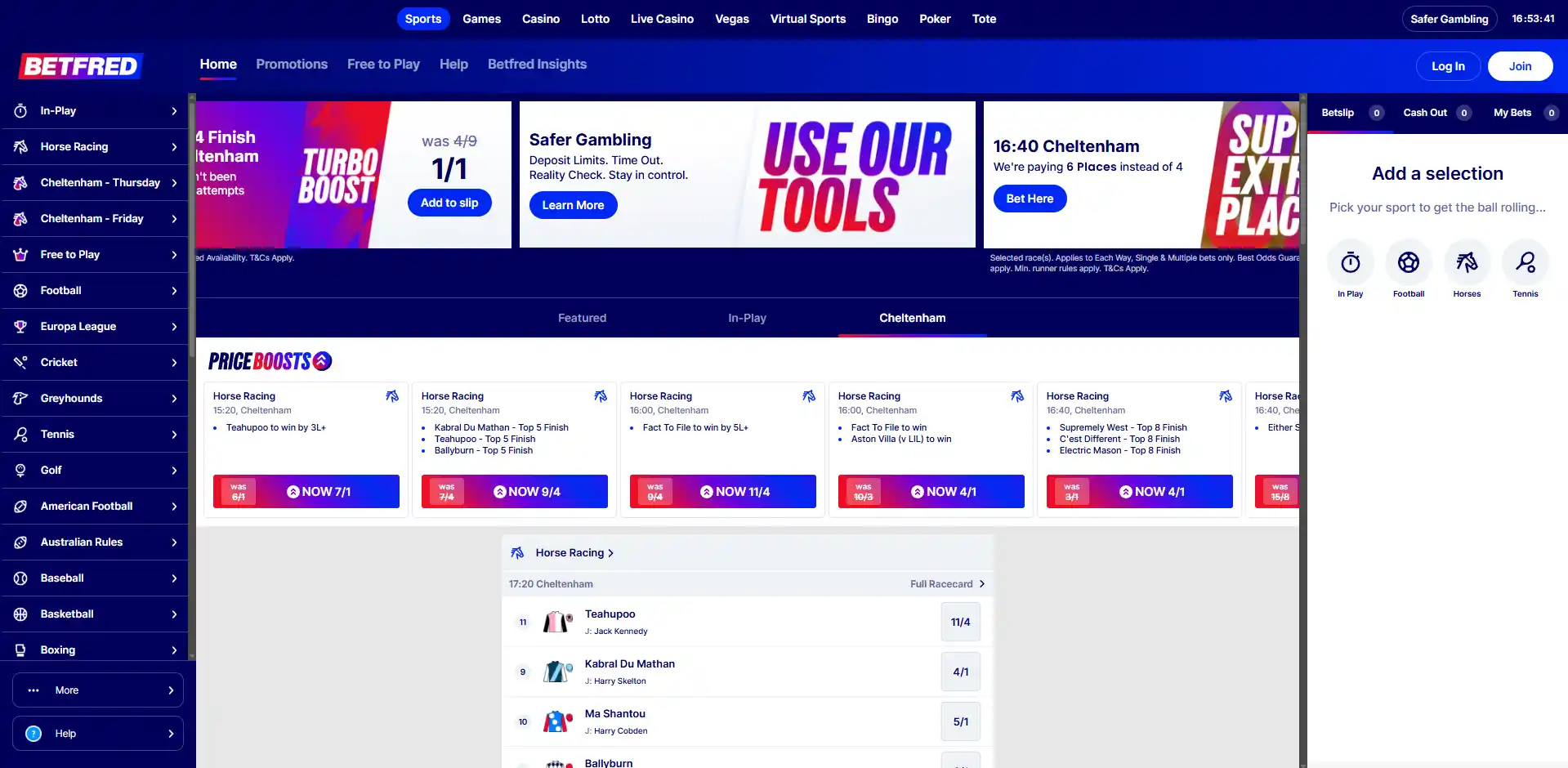 Homepage image of Betfred