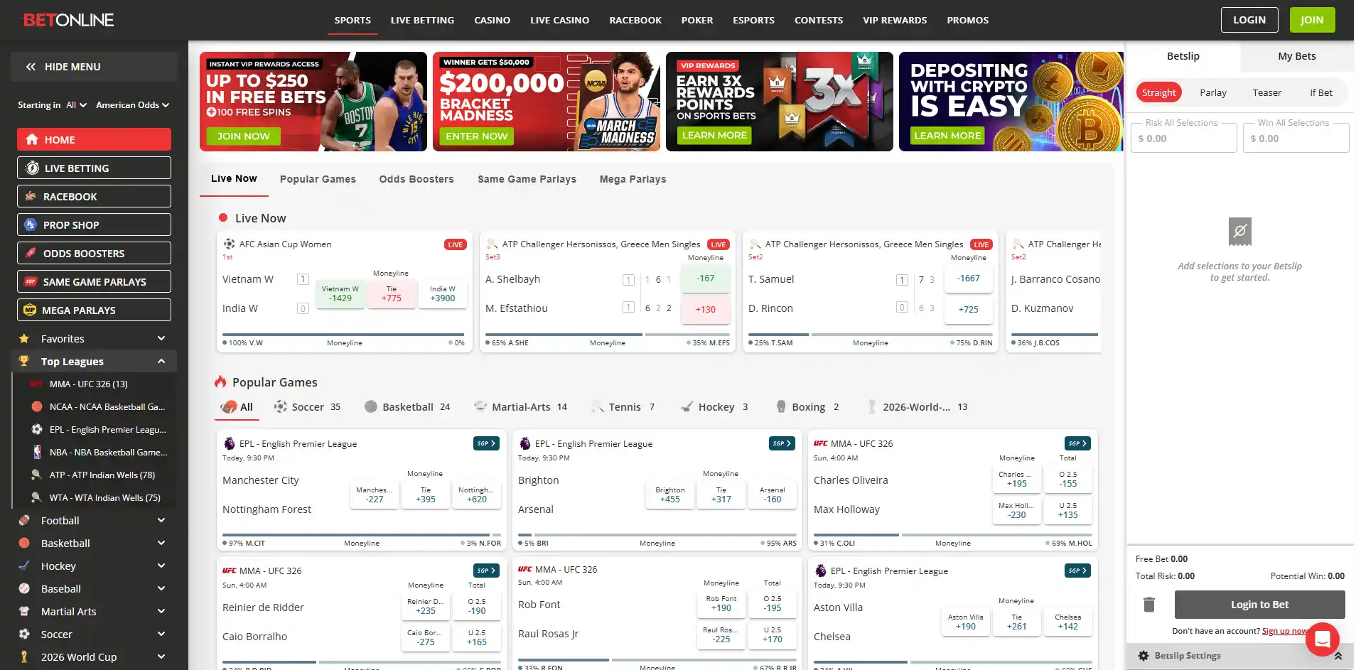 Sportsbook image of Betonline