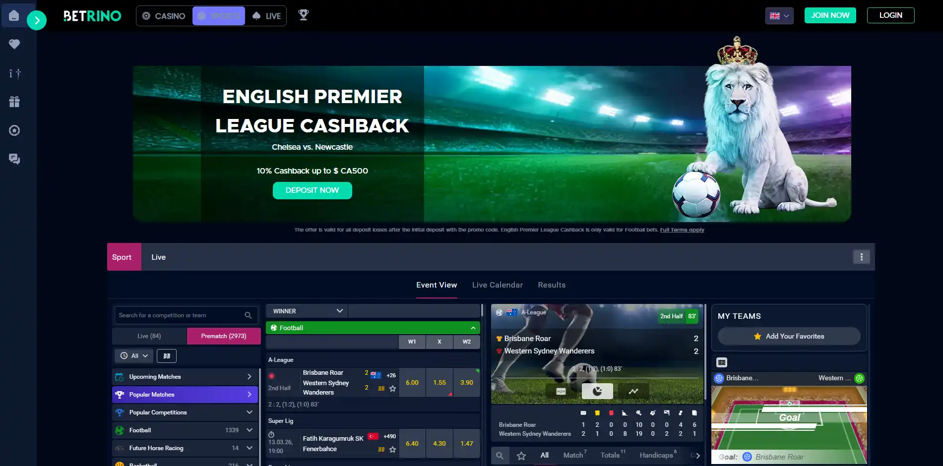 Sportsbook image of Betrino