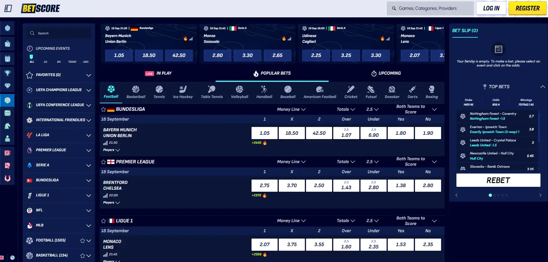 Sportsbook image of Betscore