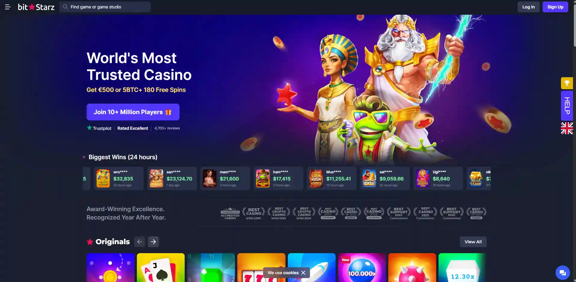 Image of the Bitstarz Casino section