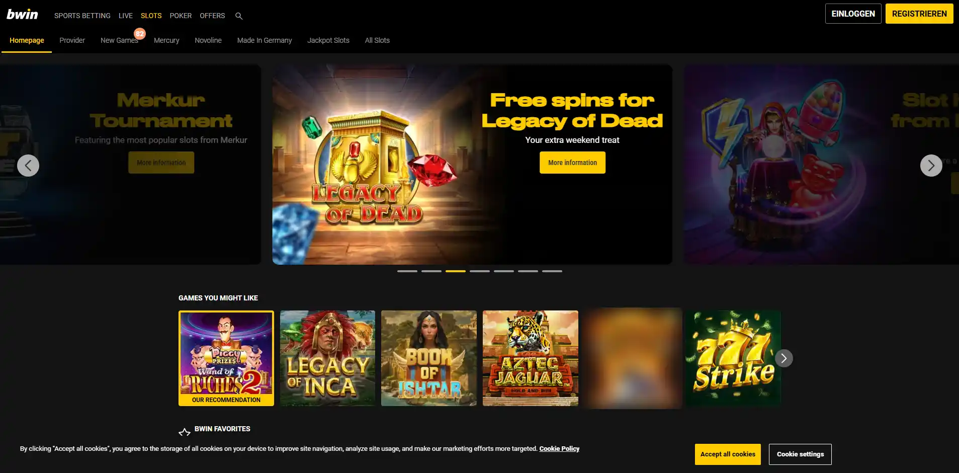 Casino image of bwin
