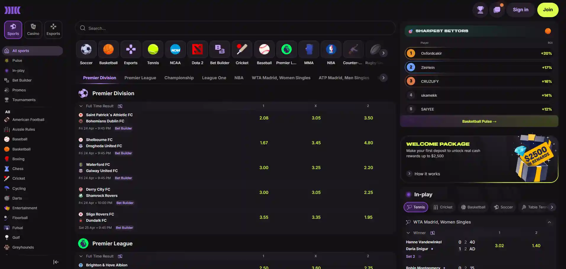 Sportsbook image of Cloudbet