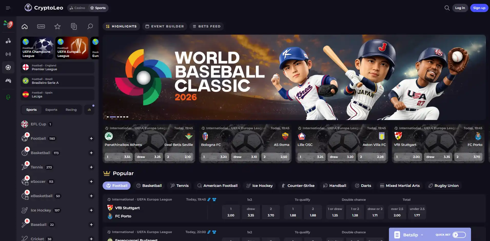 Sportsbook image of Cryptoleo