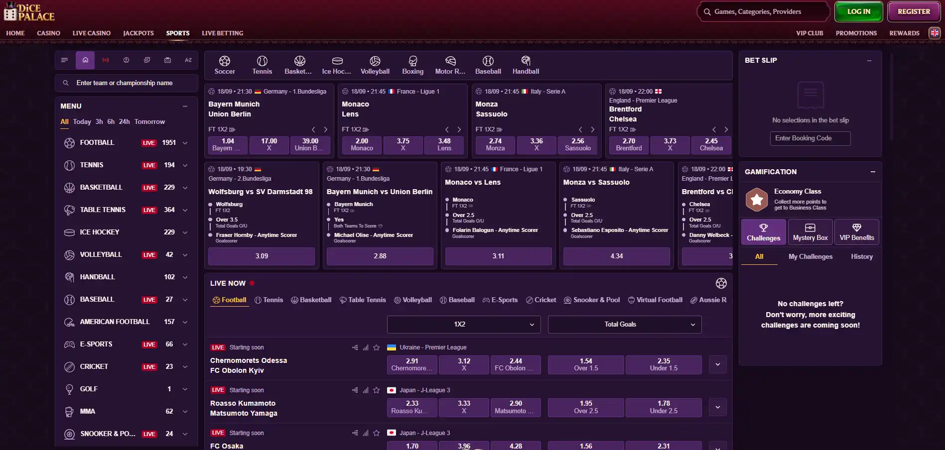 Sportsbook image of DicePalace