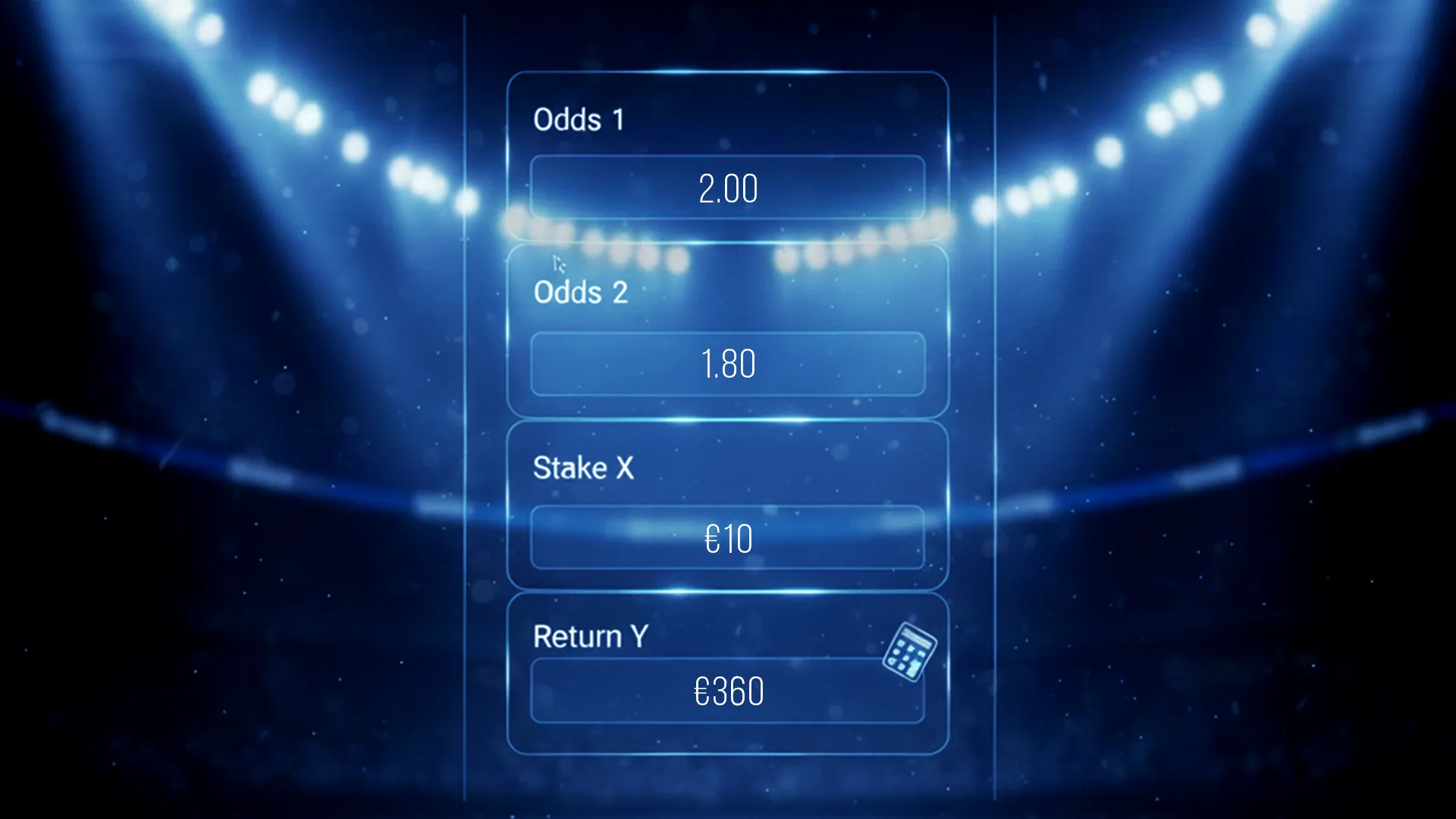 Double bet parlay combination example