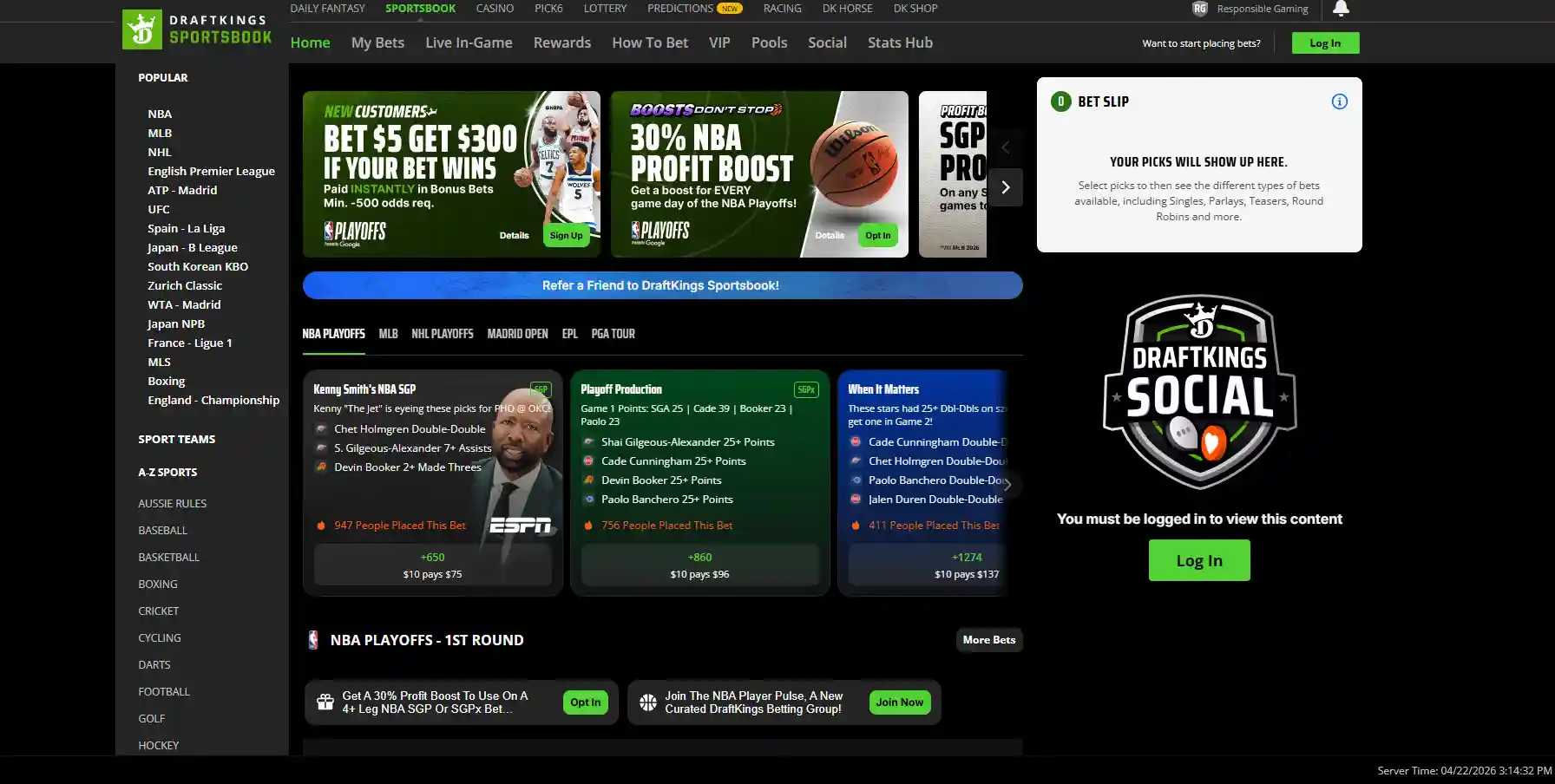 Sportsbook image of DraftKings
