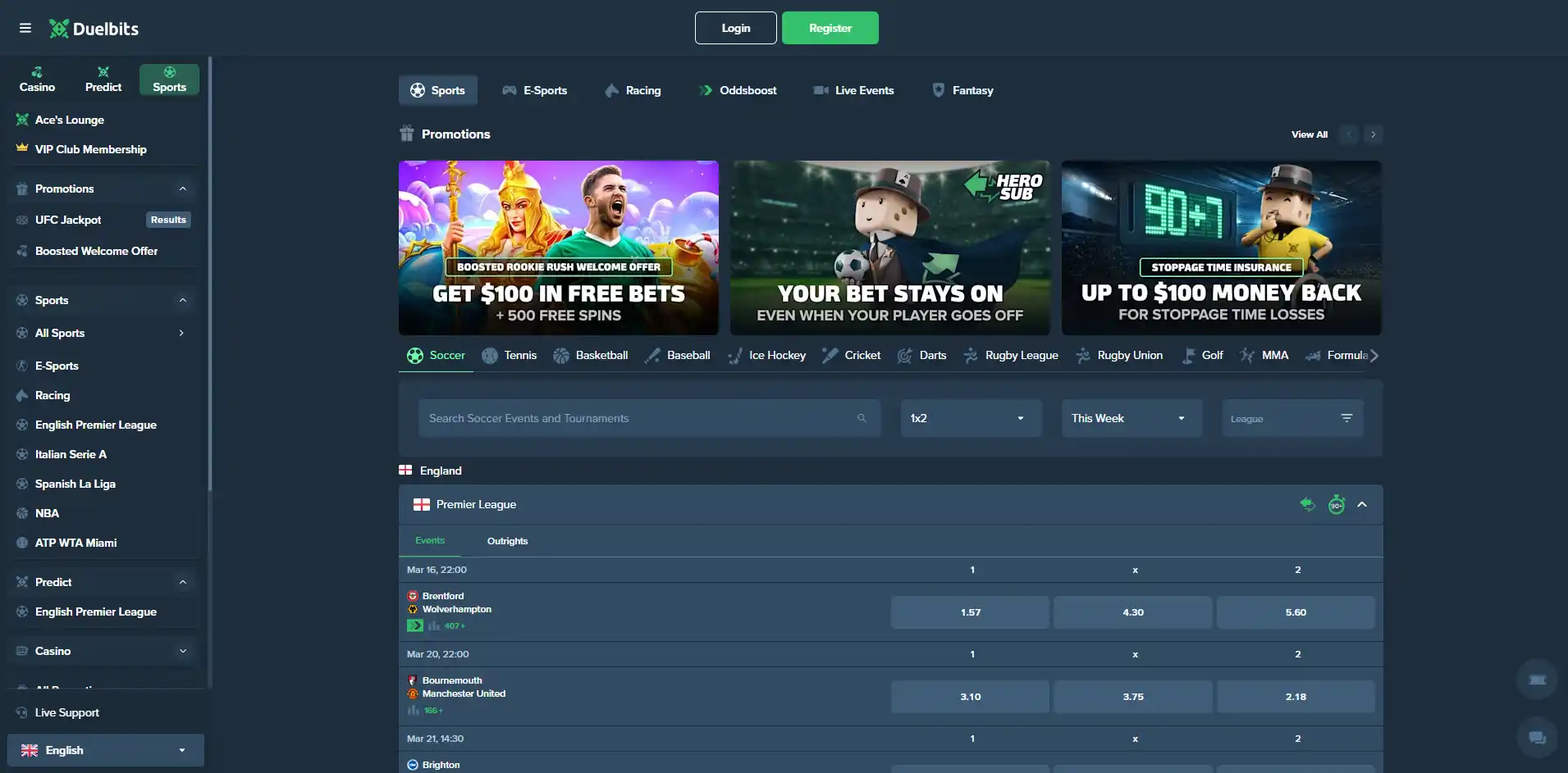Sportsbook image of Duelbits