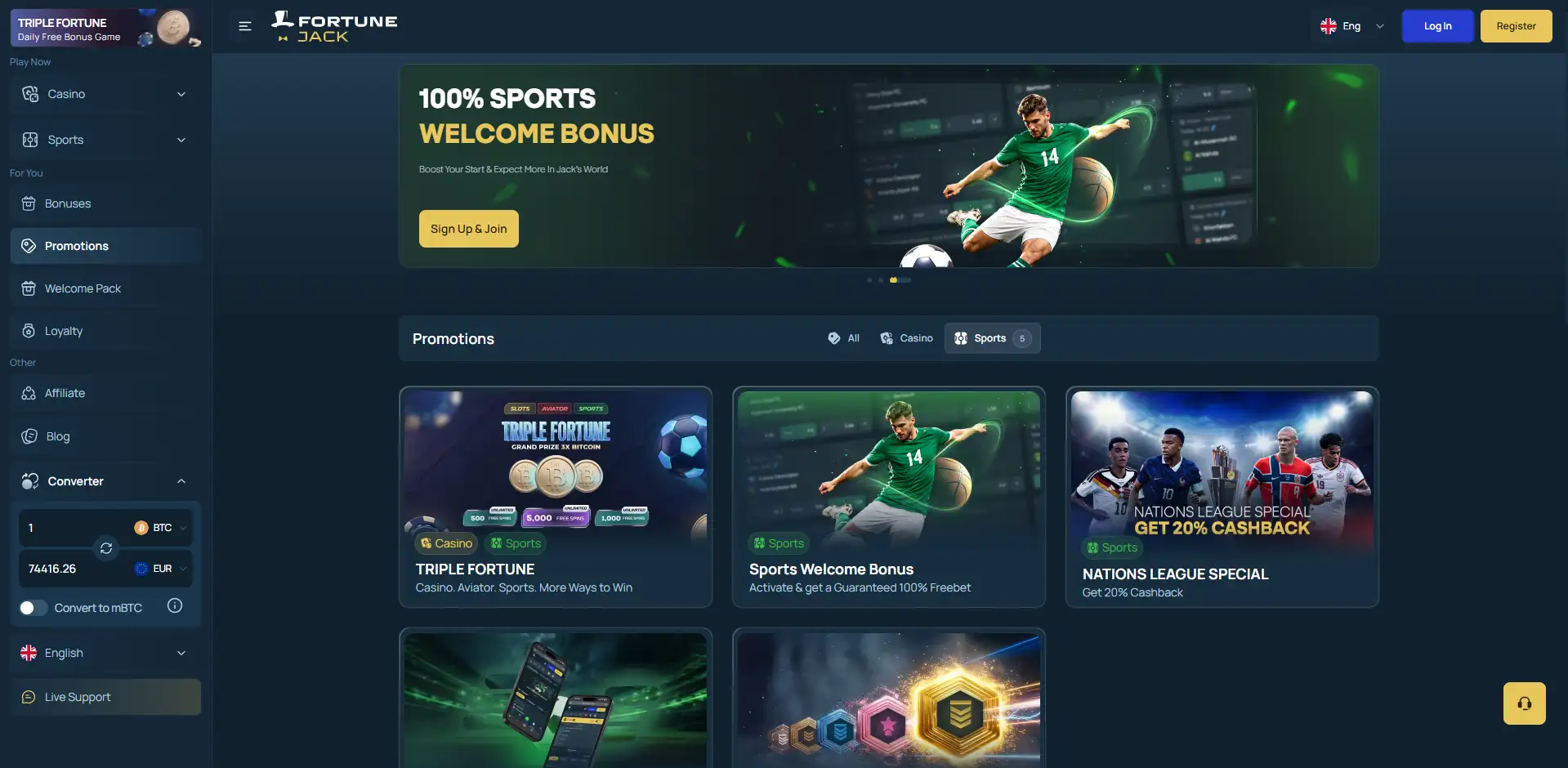 Cover image of Fortunejack Betting Promotions