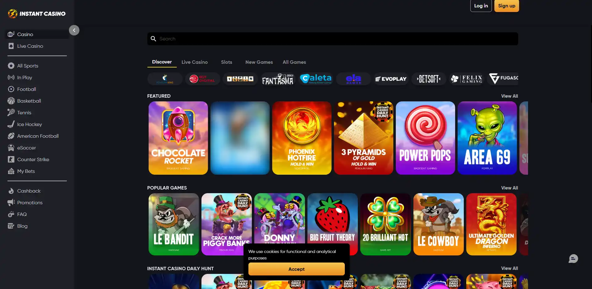 Cover image of Instant Casino