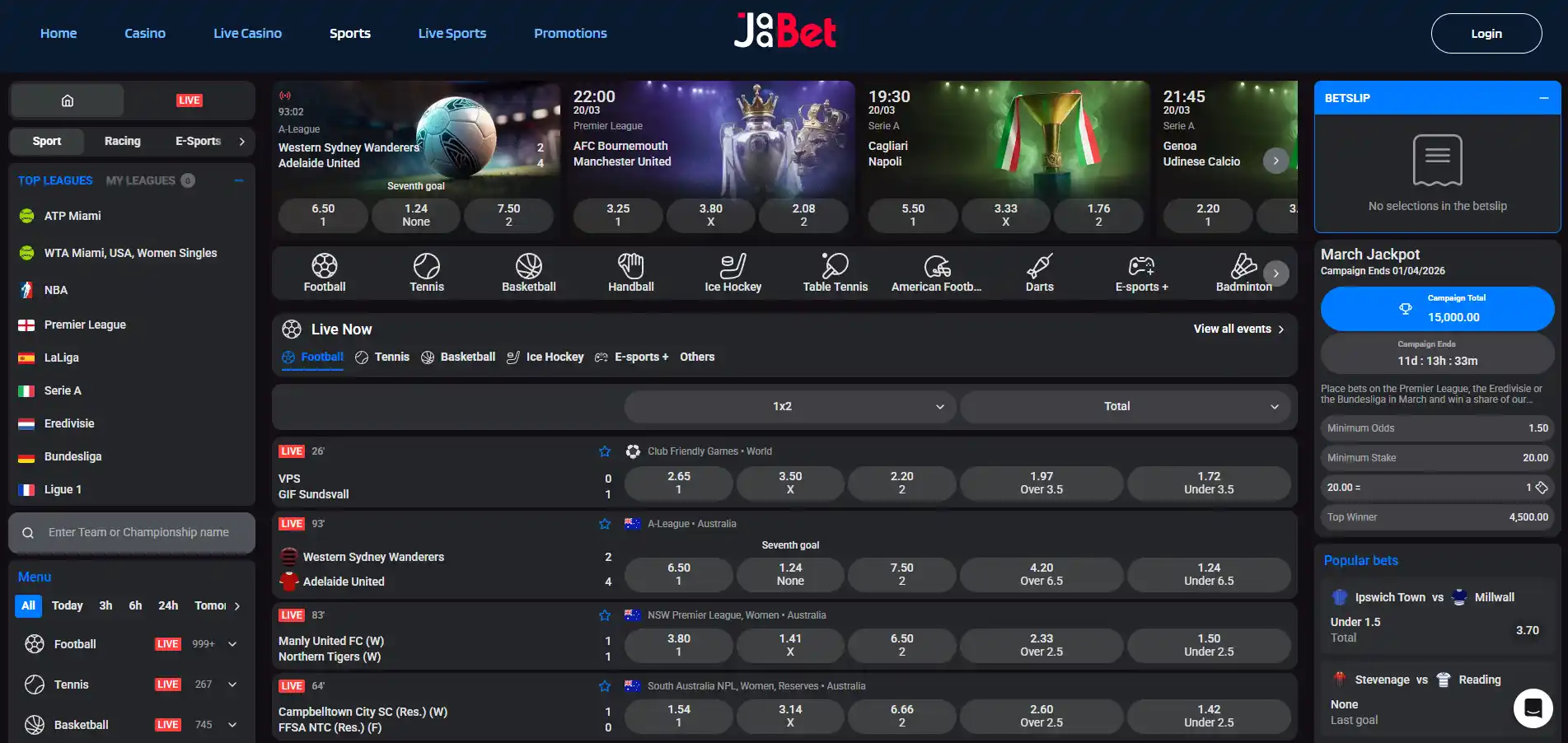 Sportsbook image of Jaabet