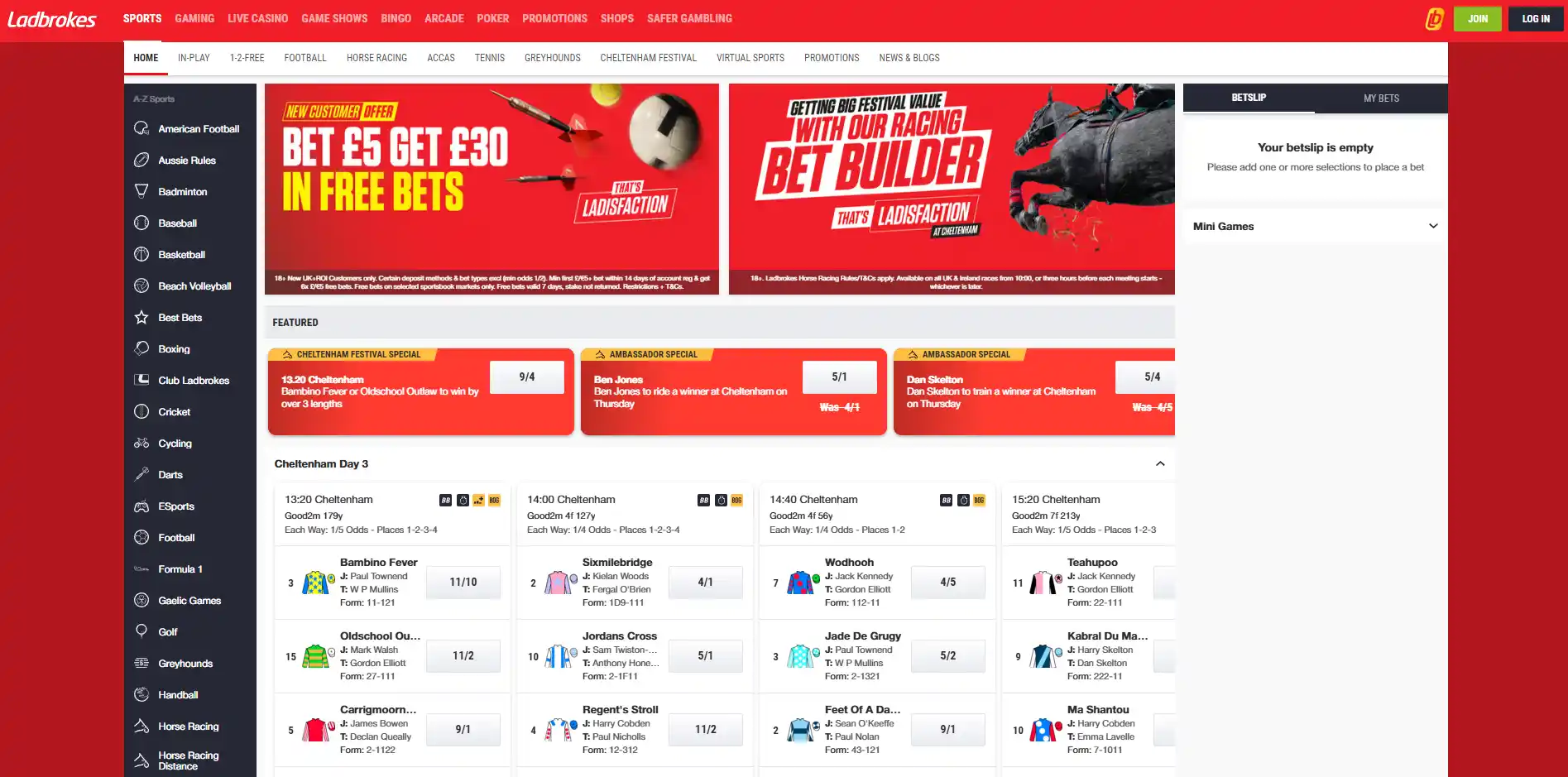 Sportsbook image of Ladbrokes