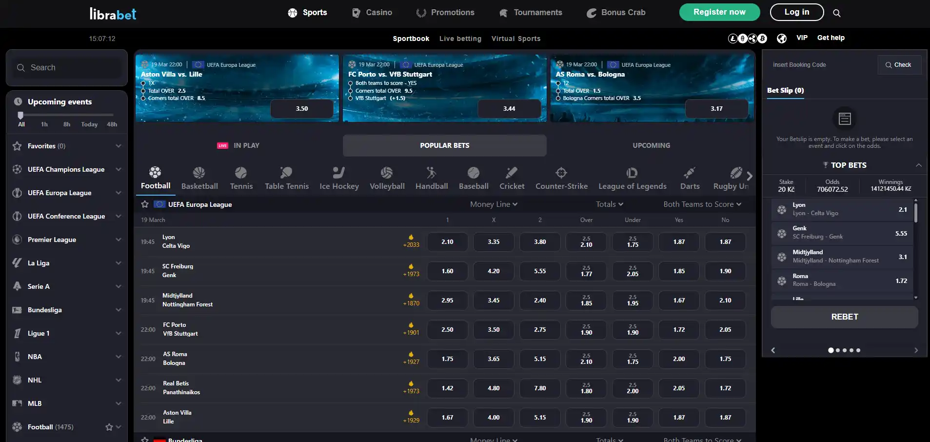 Sportsbook image of Librabet