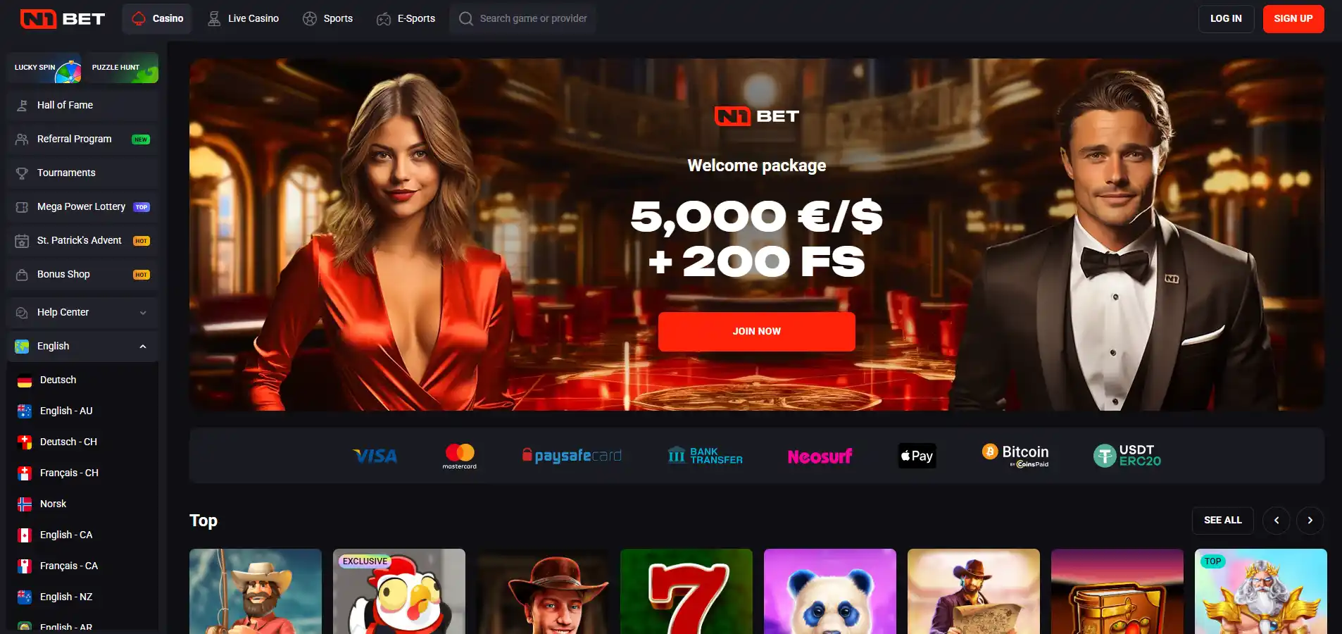 Homepage image of N1bet