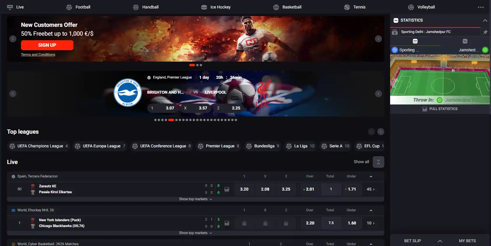 Sportsbook image of N1bet