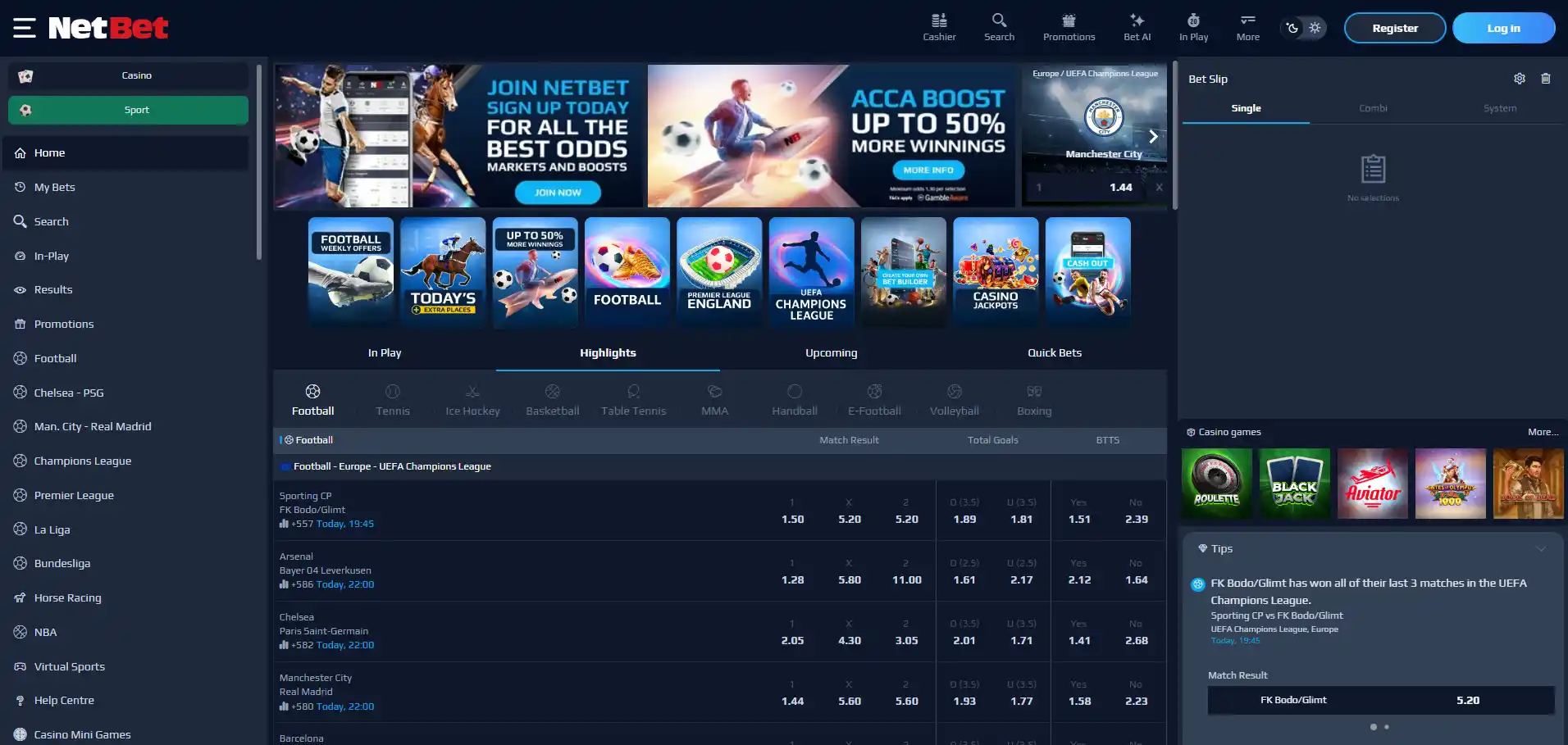 Sportsbook image of Netbet