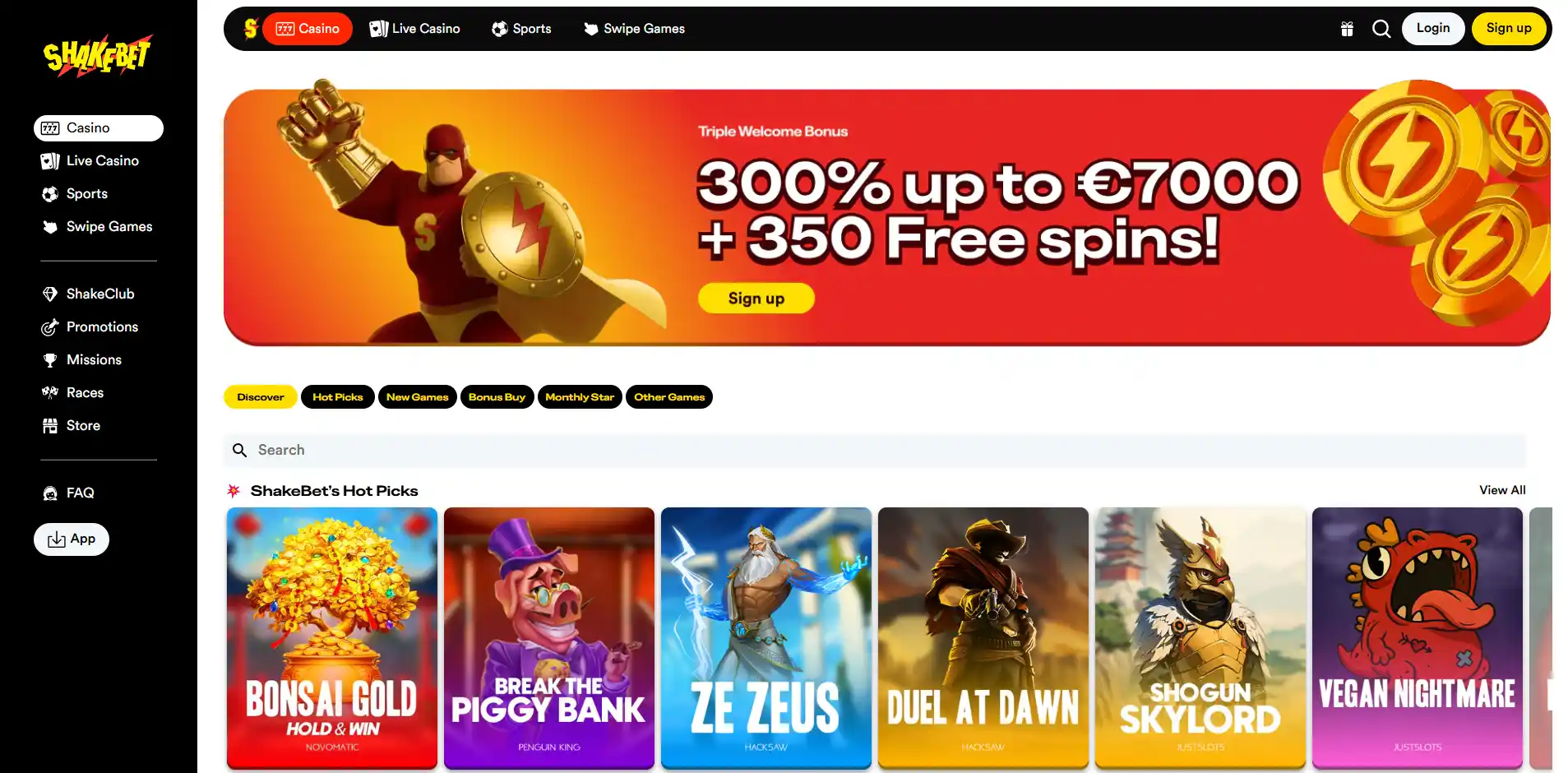 Casino image of Shakebet