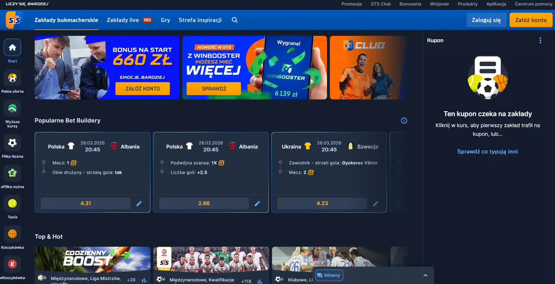 Homepage image of STSbet