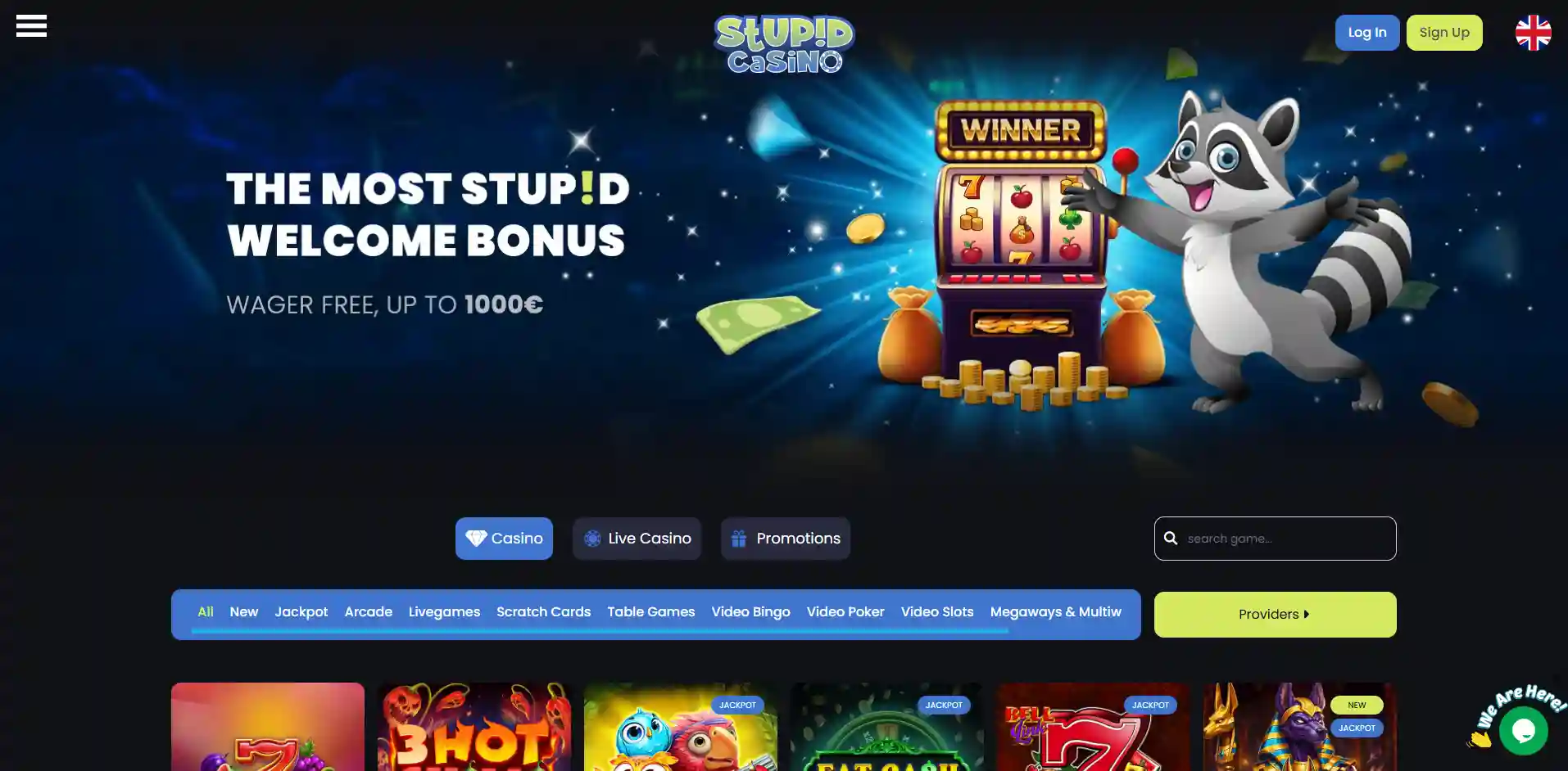 Image of the Stupid Casino section