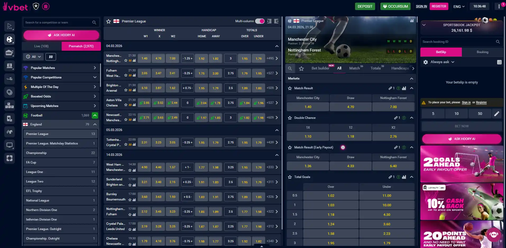 Sportsbook image of Vbet