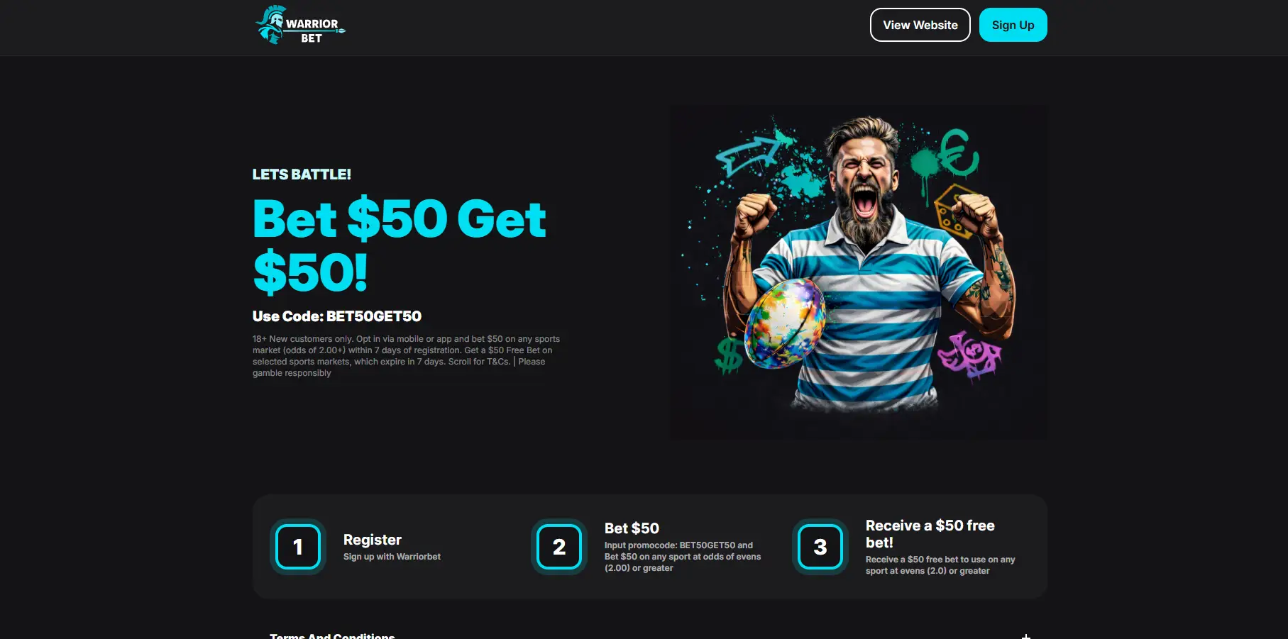1st Bonus image of Warriorbet 