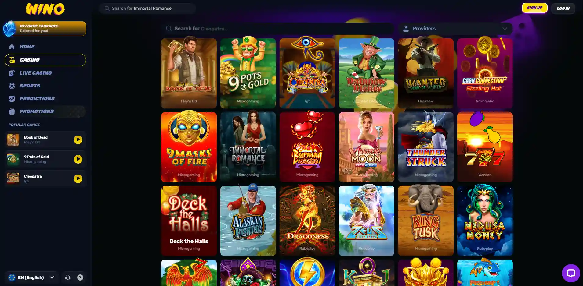Image of Wino Casino section